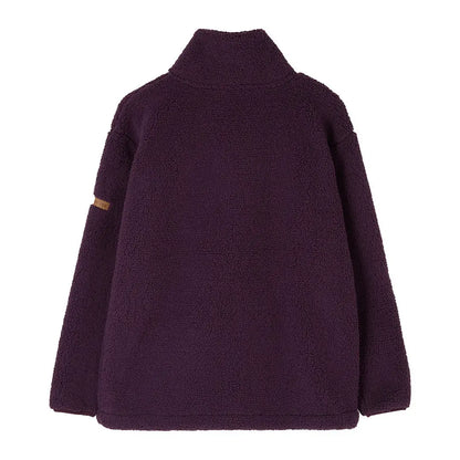 Plum purple Lighthouse Cobh zip fleece pullover with stand-up collar, perfect for country clothing
