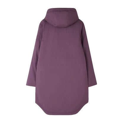 Lighthouse Imogen Ladies Coat - Purple hooded longline parka for women