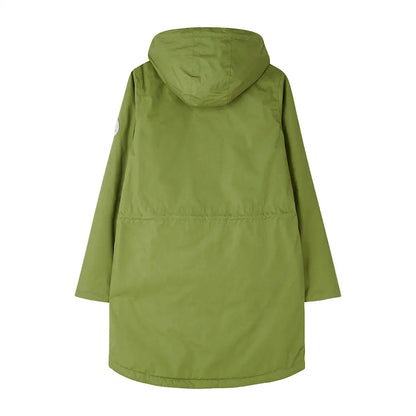 Olive green hooded parka from Lighthouse Isobel Coat collection, stylish Isobel coat