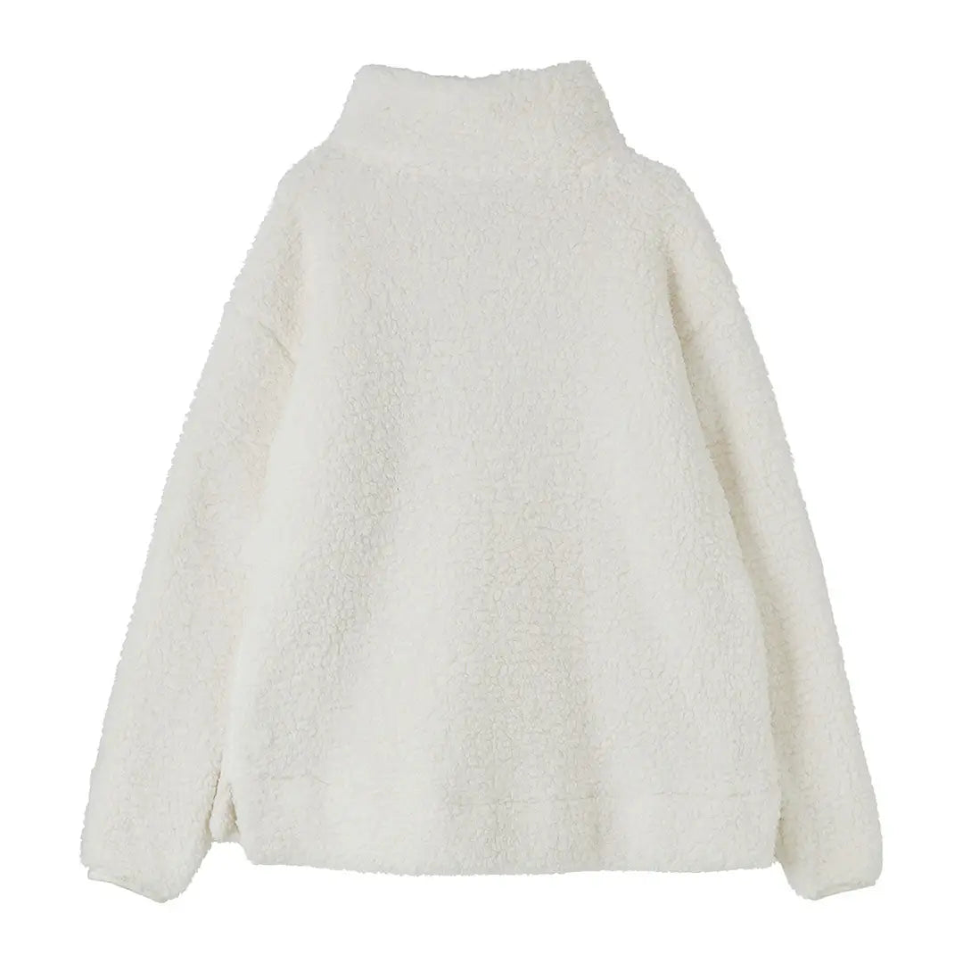 Cozy White Fleece Pullover from Lighthouse Ladies Bay for stylish comfort