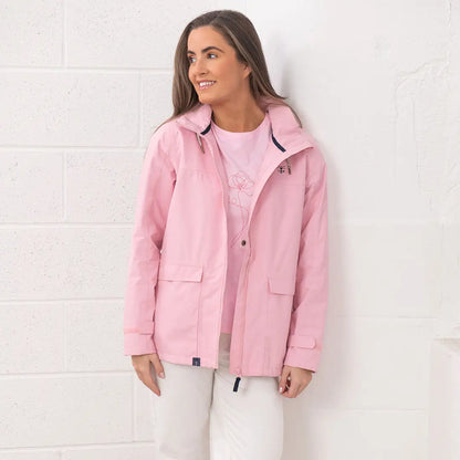Pink Hooded Jacket from Lighthouse Ladies Beachcomber II Coat for stylish beach vibes