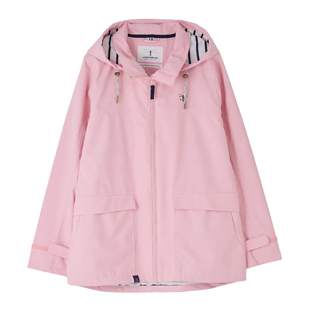 Pink Hooded Raincoat from the Lighthouse Ladies Beachcomber II Coat collection