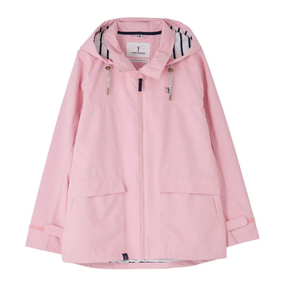 Pink Hooded Raincoat from the Lighthouse Ladies Beachcomber II Coat collection