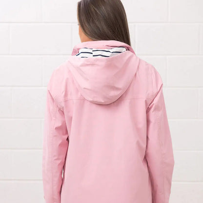 Pink Hooded Raincoat - Lighthouse Ladies Beachcomber II Coat for stylish beach outings