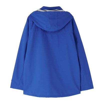 Blue hooded raincoat for the Lighthouse Ladies Beachcomber II Coat