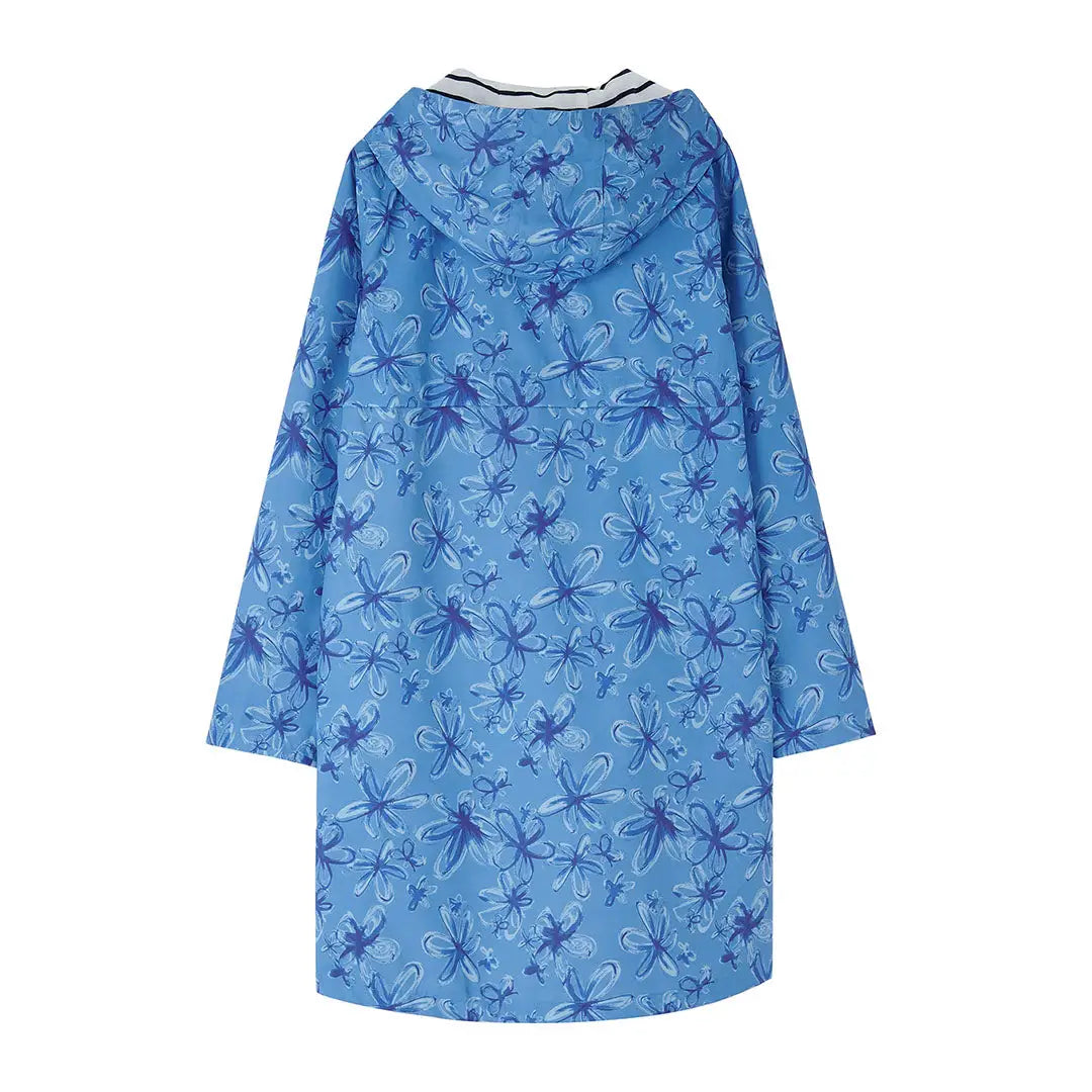 Blue floral raincoat, perfect for style and protection with Lighthouse Ladies Beachcomber Long II Coat