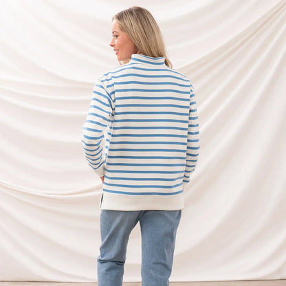 Striped long-sleeved sweatshirt from Lighthouse Ladies Coral Jersey collection