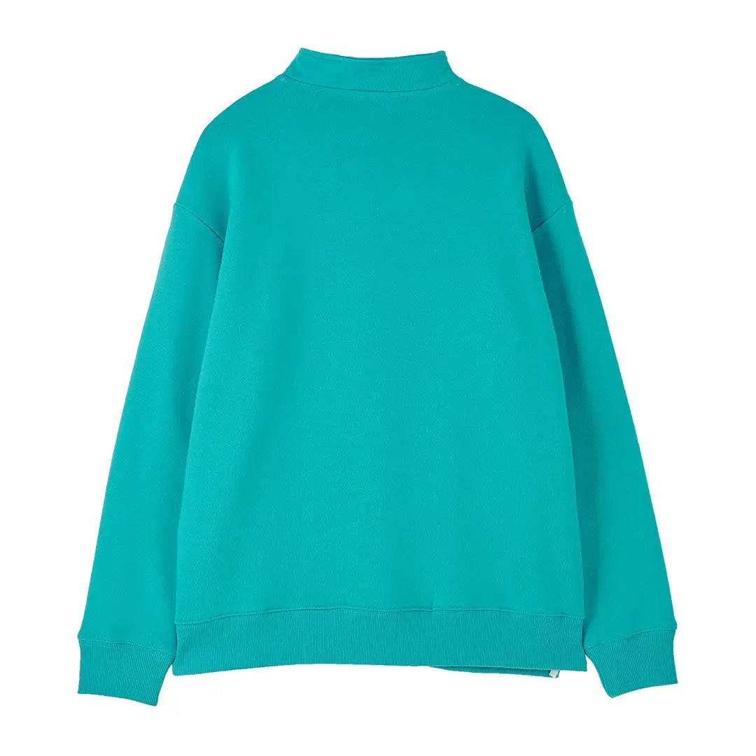 Turquoise mock neck sweatshirt from Lighthouse Ladies Coral Jersey collection