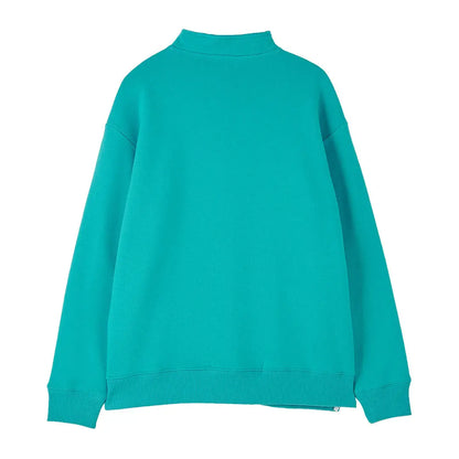 Turquoise mock neck sweatshirt from Lighthouse Ladies Coral Jersey collection