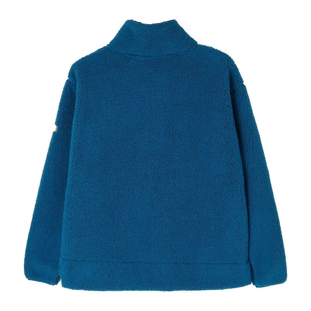 Lighthouse Ladies Coast Fleece teal blue half-zip pullover with high neck and ribbed cuffs