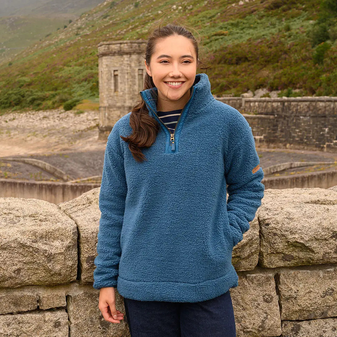 Blue Lighthouse Ladies Coast Fleece half-zip pullover for cozy outdoor vibes