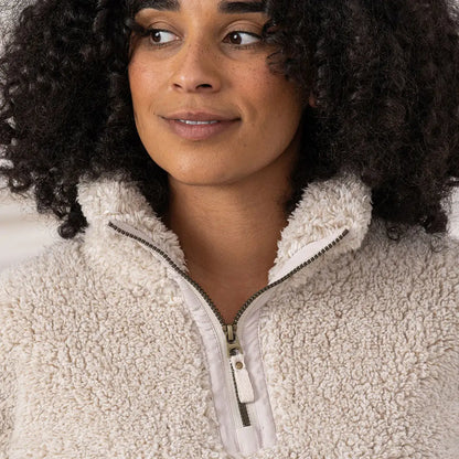 Lighthouse Ladies Coast Fleece half-zip pullover in cozy light sherpa fleece
