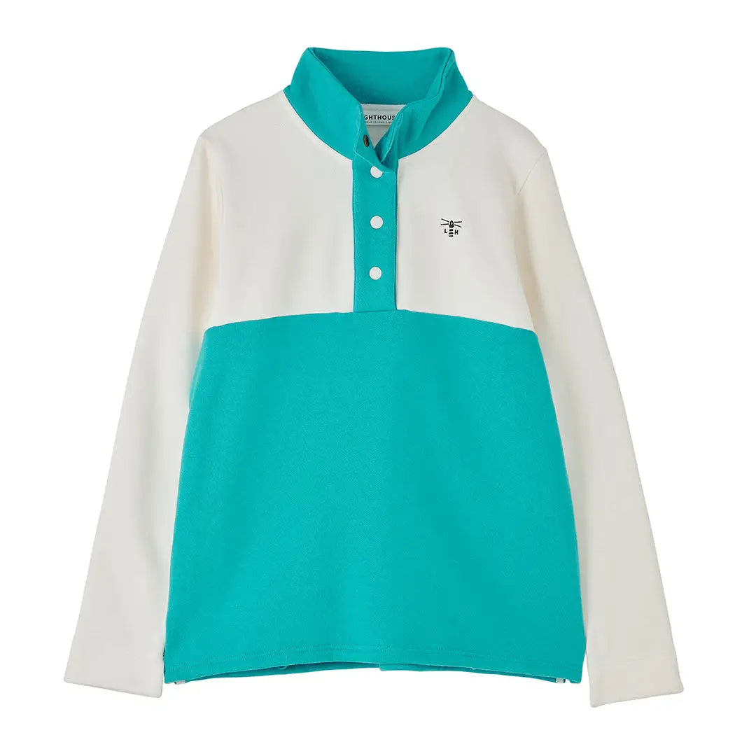 Two-tone long-sleeved polo shirt from Lighthouse Ladies Haven II Jersey collection