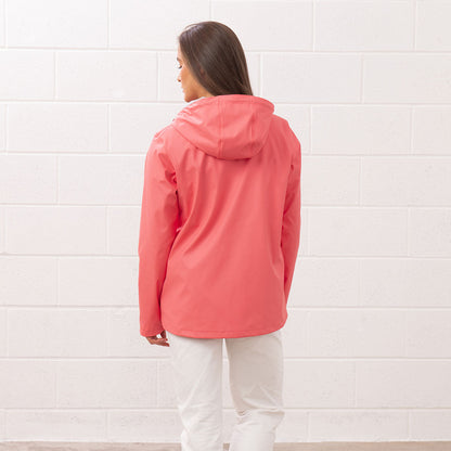 Coral hooded jacket from the Lighthouse Ladies Lucy Coat collection, perfect for stylish warmth