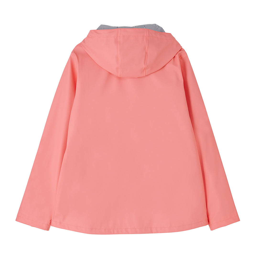 Salmon-colored Lighthouse Ladies Lucy Coat perfect for rainy days