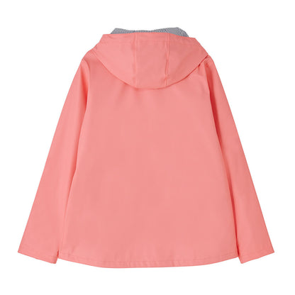 Salmon-colored Lighthouse Ladies Lucy Coat perfect for rainy days