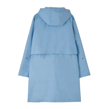 Light blue hooded raincoat from the Lighthouse Ladies Pippa collection