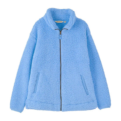 Light blue sherpa jacket from Lighthouse Ladies Seashell Fleece collection
