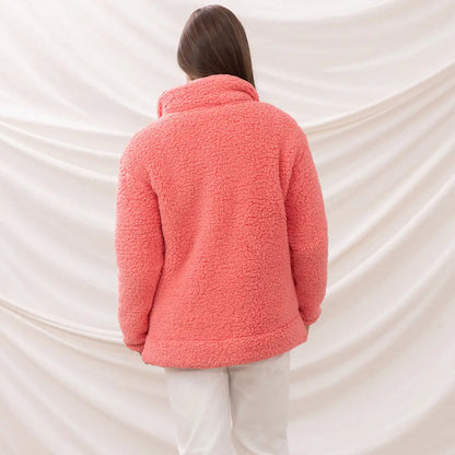 Coral sherpa pullover from Lighthouse Ladies Seashell Fleece for cozy style