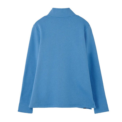 Blue long-sleeved collared shirt from Lighthouse Ladies Shore II Jersey collection