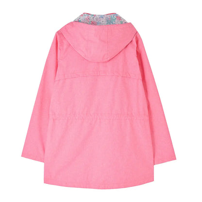 Pink hooded raincoat from Lighthouse Ladies Willow Coat ideal for country clothing and hunting
