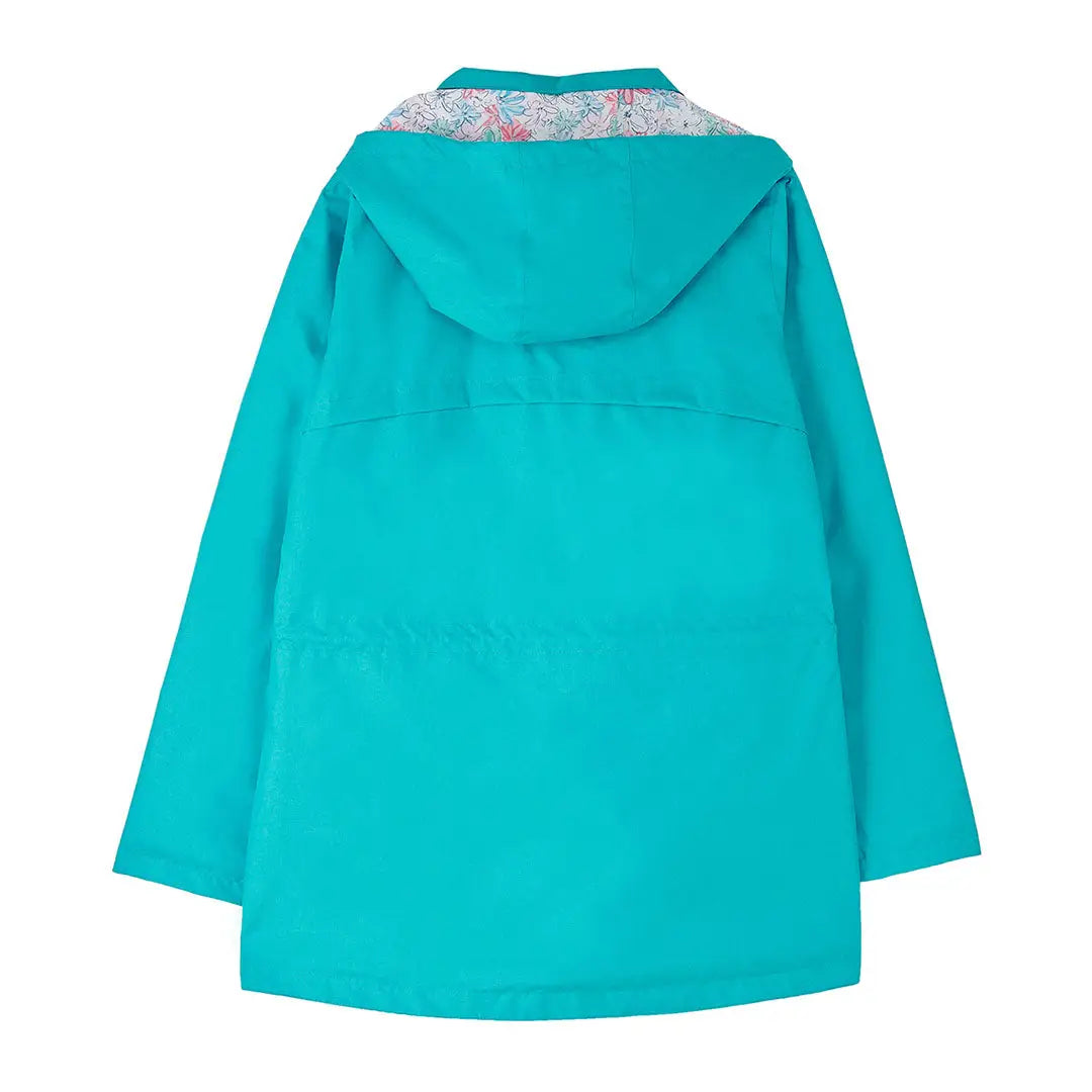 Turquoise hooded raincoat from the Lighthouse Ladies Willow collection