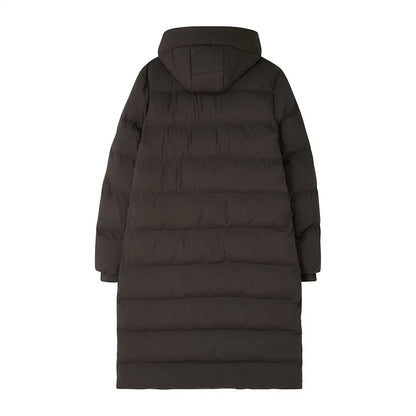 Long dark brown Lighthouse Savannah Coat with hood, perfect savannah coat style