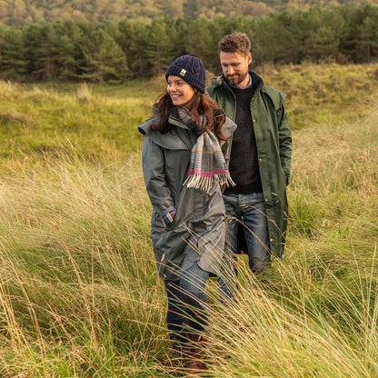 Couple enjoying the outdoors in a Lighthouse Stockman Full Length Waterproof Rain Coat
