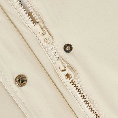 Close-up of Lighthouse Tess Ladies Coat with zipper and snap buttons, perfect for outdoors country clothing and hunting