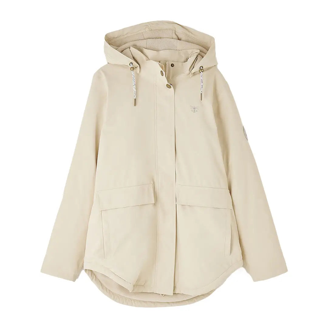 Beige Lighthouse Tess Ladies Coat with hood and pockets for country clothing and outdoors