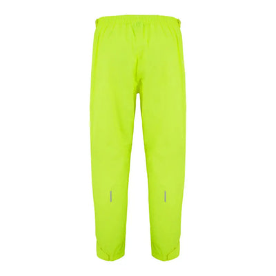 Neon yellow Mac In A Sac Origin zip overtrousers with reflective strips for sporty style