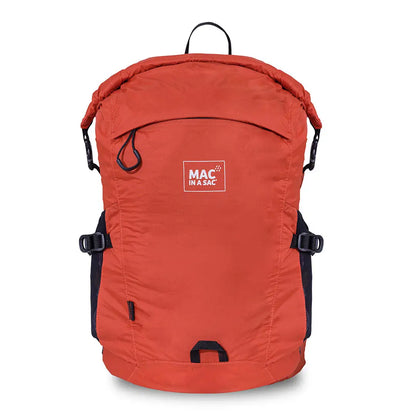 Red lightweight Mac in a Sac Travelite Backpack, perfect for on-the-go adventures