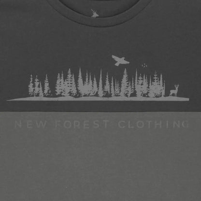 Gray New Forest 2-Tone Graphic T-Shirt perfect for country clothing lovers and outdoor adventures