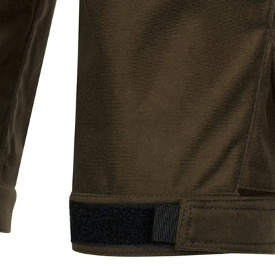 Olive-green jacket sleeve with velcro closure from New Forest Country Sport Breeks