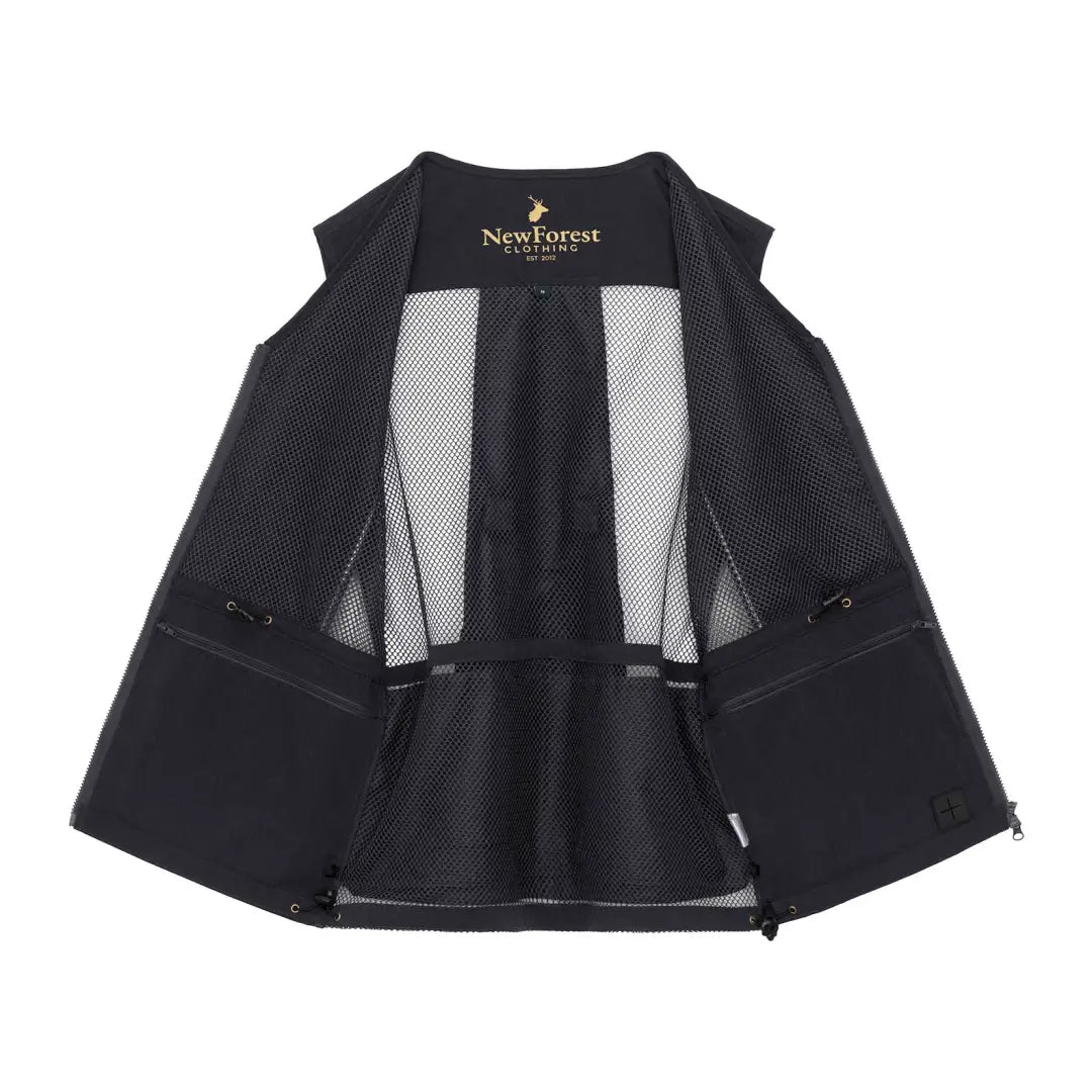 Black mesh New Forest Dog Training Vest II with zippered pockets