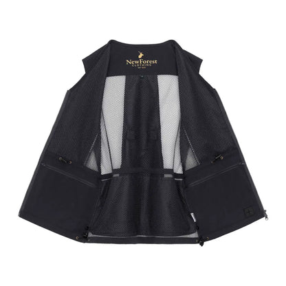 Black mesh New Forest Dog Training Vest II with zippered pockets