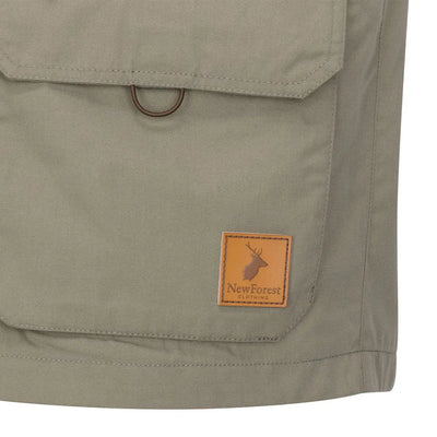 Khaki cargo pocket on the New Forest Explorer Gilet for outdoor adventures