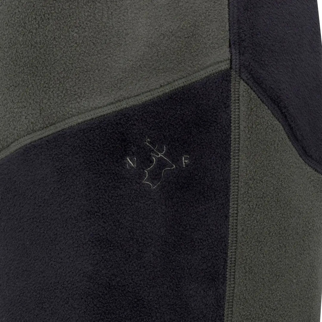 Dark green and black forest fleece joggers with embroidered logo
