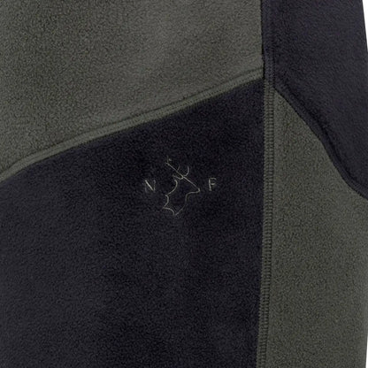 Dark green and black forest fleece joggers with embroidered logo