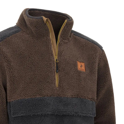 Brown and gray New Forest Fox Fibre Pile Fleece pullover for cozy comfort