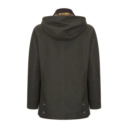 Olive green Forest Freya Ladies wax jacket featuring a hood from New Forest Freya Ladies collection