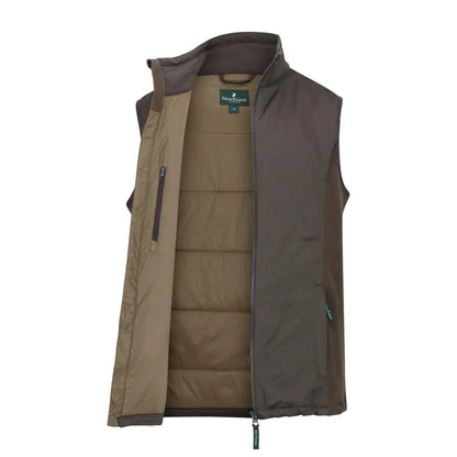 Padded sleeveless New Forest Grouse Gilet offers added warmth with a stylish zipper front