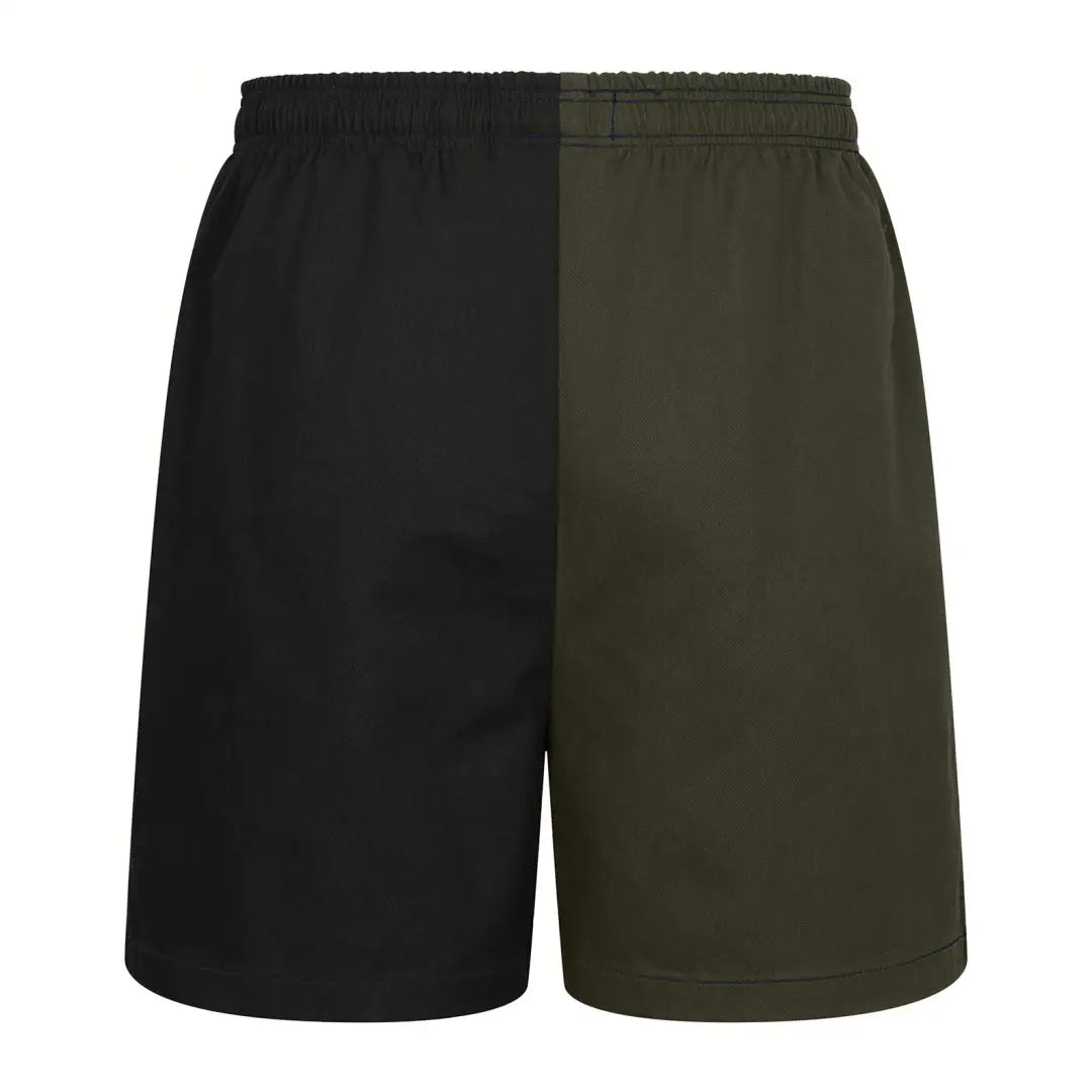 Two-tone rugby shorts from New Forest Harlequin Rugby Shorts, great for country clothing and hunting