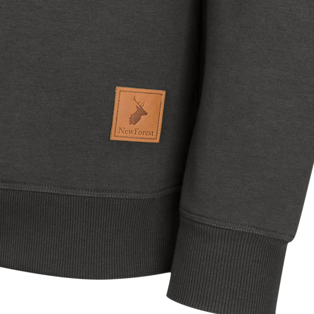 Gray sweatshirt with logo patch from the stylish Forest Harrier Hoodie collection