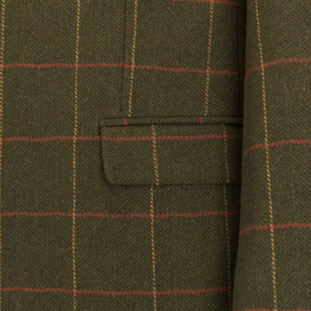 Green and red plaid tweed blazer from New Forest Heritage with luxurious materials