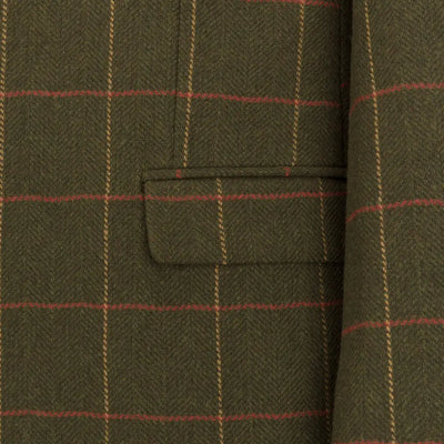 Green and red plaid tweed blazer from New Forest Heritage with luxurious materials