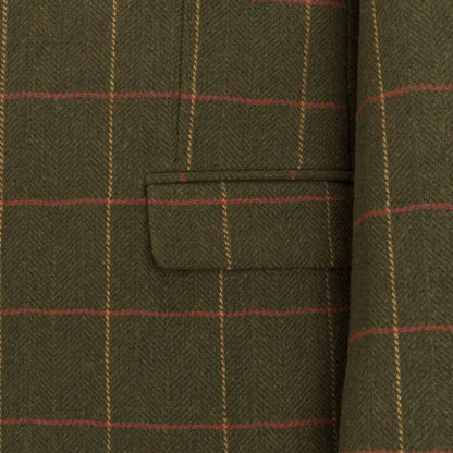 Green and red plaid tweed blazer from New Forest Heritage with luxurious materials