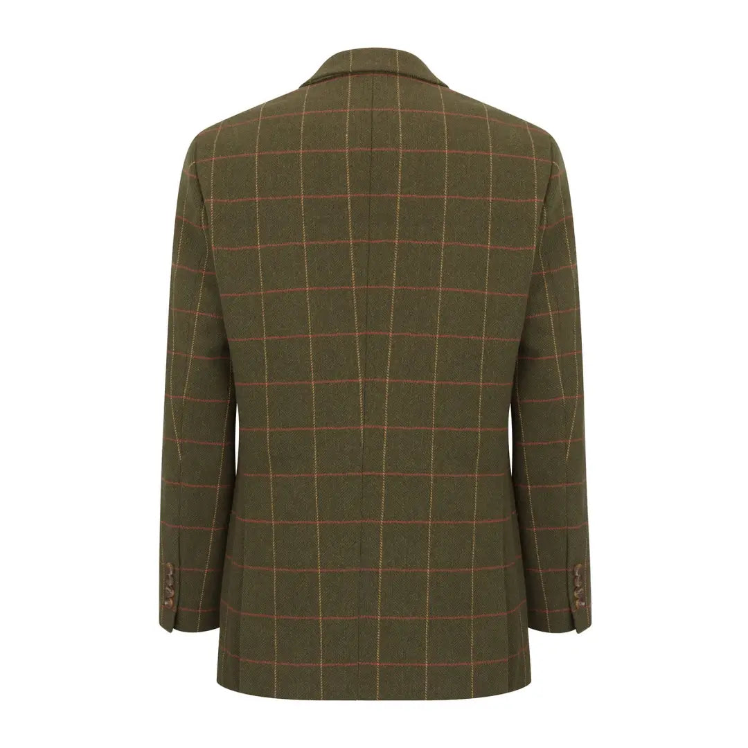 Olive green plaid tweed blazer from New Forest Heritage Tweed collection, luxe forest heritage style