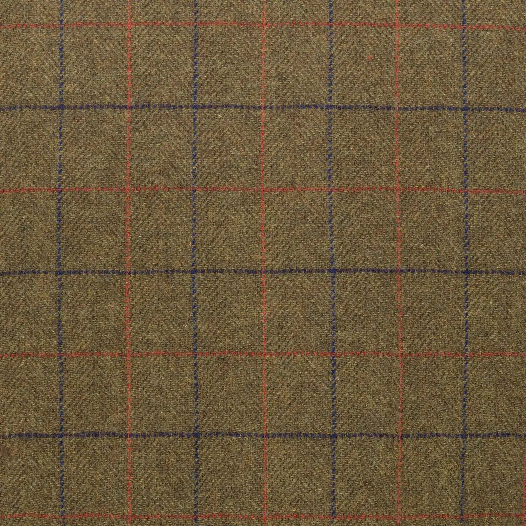 Olive green plaid fabric on New Forest Jessica Tweed Field Coat for super stylish ladies