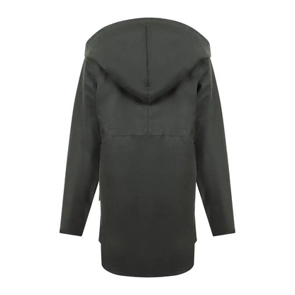 Dark gray Kids Padded Wax Jacket with long sleeves for cozy outdoor fun